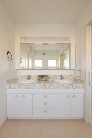 Wボールの製作の洗面台