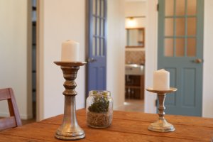 木製ドアはア好みの色で塗装